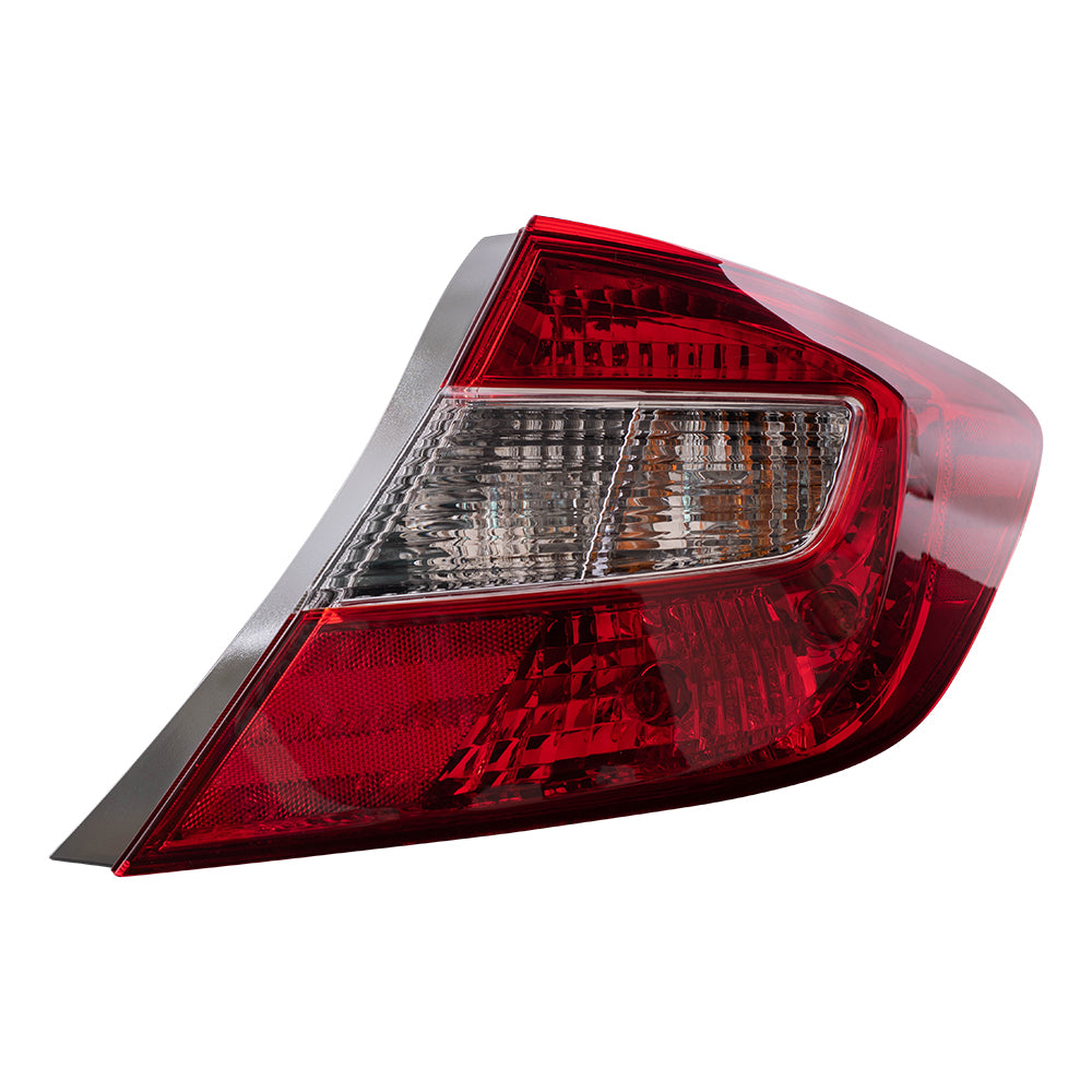 Brock Replacement Driver and Passenger Taillights Tail Lamps Compatible with 12 Civic Sedan 33550TR0A01 33500TR0A01