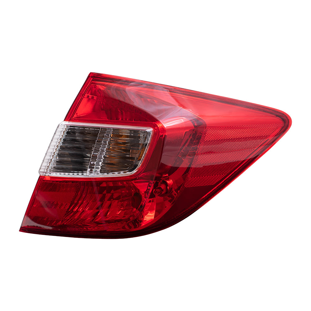 Brock Replacement Driver and Passenger Taillights Tail Lamps Compatible with 12 Civic Sedan 33550TR0A01 33500TR0A01