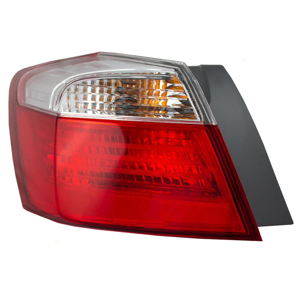 Brock Replacement Drivers Taillight Tail Lamp Quarter Panel Mounted Compatible with 13-15 Accord Sedan 33550-T2A-A01