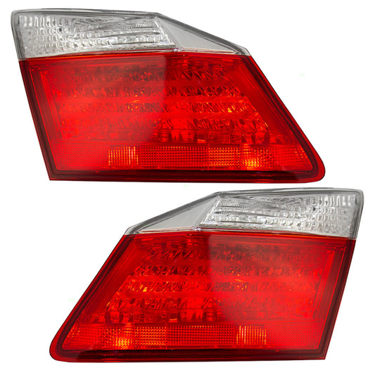 Fits Honda Accord Sedan 13 14 Set of Taillights - Lid Mounted Tail Lamps