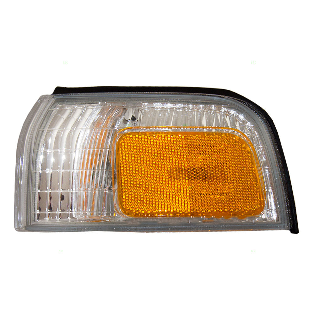 Brock Replacement Drivers Park Signal Corner Marker Light Lamp Fender Mounted Lens Compatible with 90-91 Accord 34350SM4A02