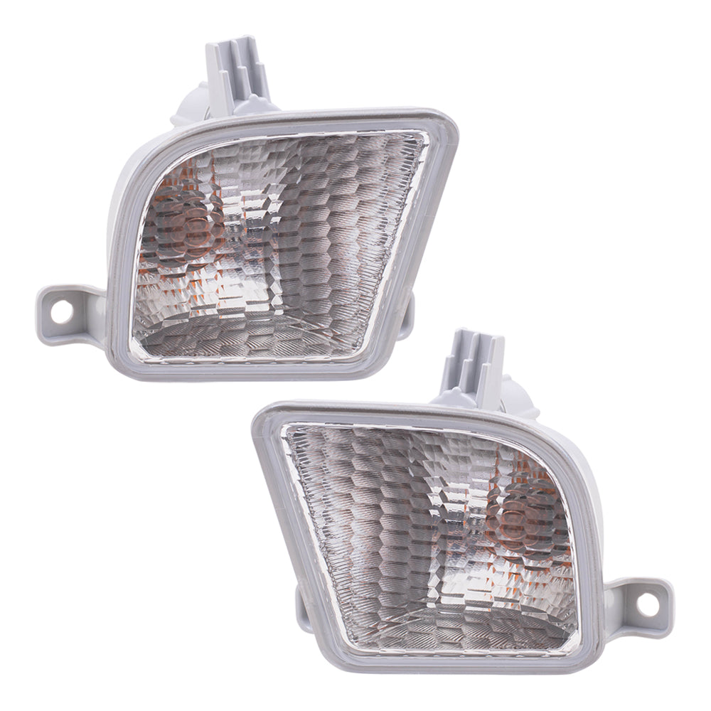 Brock Aftermarket Replacement Part Driver & Passenger Side Turn Signal Light Assemblies Set Compatible with 2018-2020 Honda Odyssey Except LX 2019-2021 Honda Passport