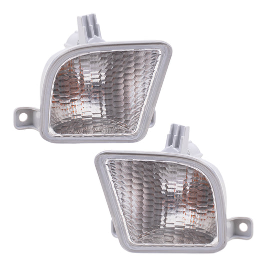 Brock Aftermarket Replacement Part Driver & Passenger Side Turn Signal Light Assemblies Set Compatible with 2018-2020 Honda Odyssey Except LX 2019-2021 Honda Passport