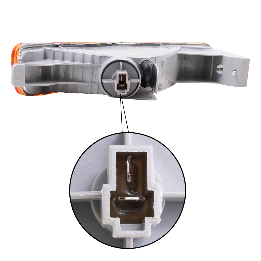 Brock Replacement Drivers Park Signal Front Marker Light Lamp Lens Compatible with 96-97 Accord 33352-SV4-A02