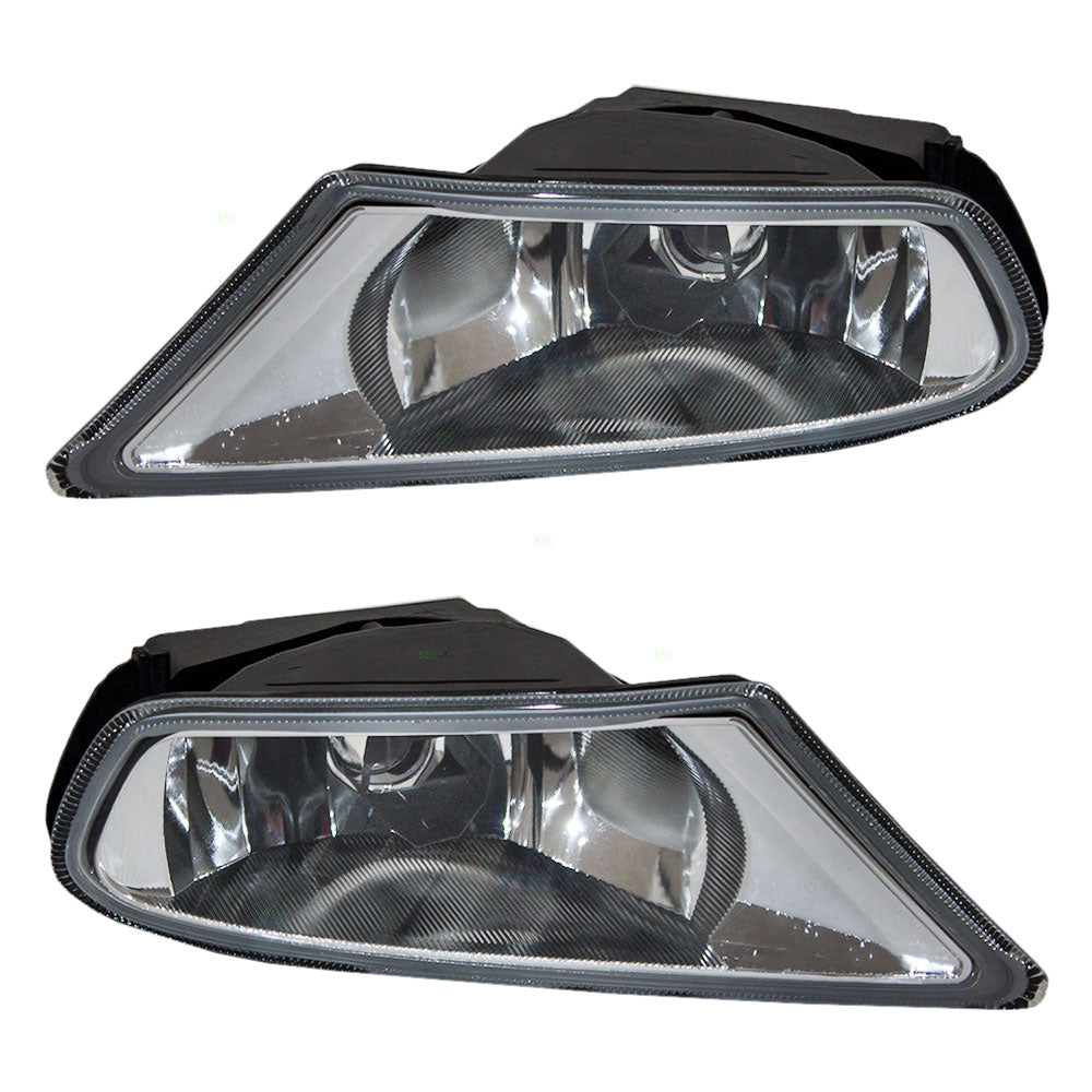 Brock Replacement Driver and Passenger Fog Lights Lamps Compatible with 05-07 Odyssey Van 33951-SHJ-A01 33901-SHJ-A01