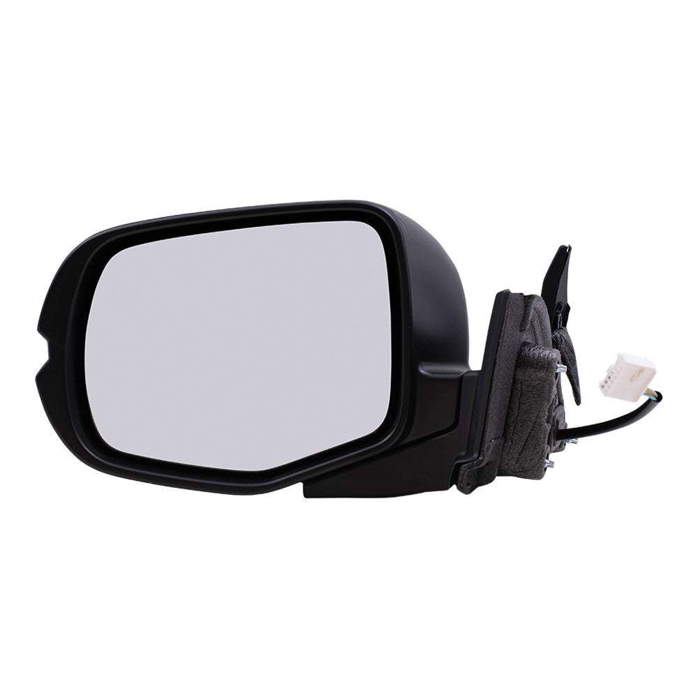 2017-2022 Honda Pilot Power Mirror Assembly Textured Black Manual Folding Without Heat-Signal-Memory-Auto Dimming LH