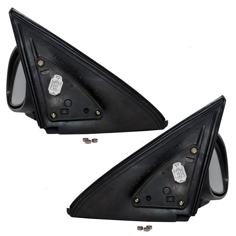 Brock Replacement Driver and Passenger Power Side View Mirrors Ready-to-Paint Compatible with 92-95 Civic Coupe Hatchback 76250SR0A26ZB 76200SR0A26ZB