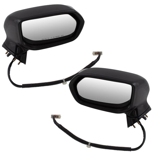 Brock Replacement Pair Set Power Side View Mirrors Heated Signal Memory 14 Hole 11 Pin Connector Compatible with 09-12 RDX 76250-STK-A03ZJ 76250STKA03ZJ 76200-STK-A01ZB 76200STKA02ZJ