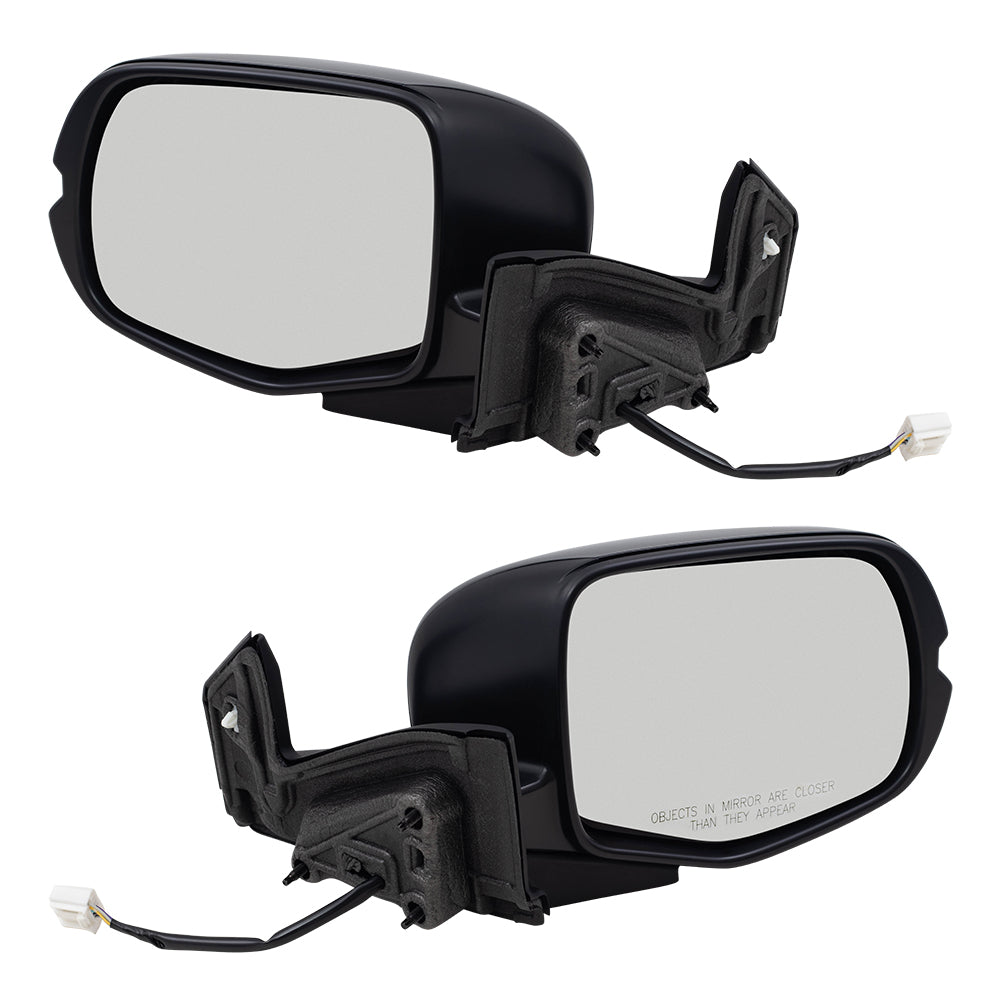 2019-2022 Honda Pilot EX/Sport Power Mirror Assembly Paint To Match Black Manual Folding With Heat-Signal Without Memory-Auto Dimming-RH Side View Camera Set LH+RH 2022-2023 Honda Passport Sport