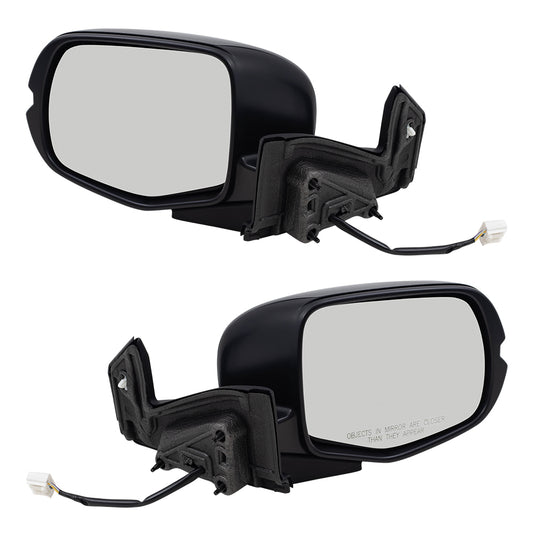 2019-2022 Honda Pilot EX/Sport Power Mirror Assembly Paint To Match Black Manual Folding With Heat-Signal Without Memory-Auto Dimming-RH Side View Camera Set LH+RH 2022-2023 Honda Passport Sport