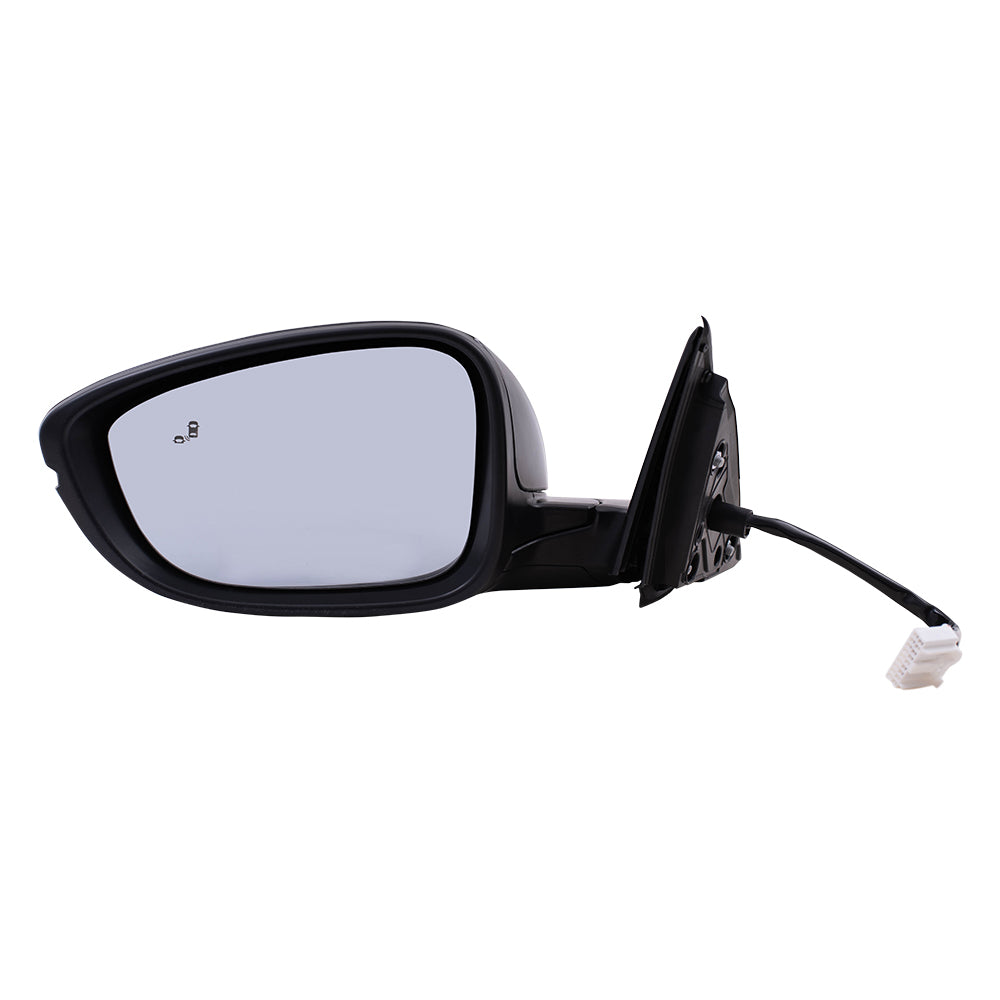Brock Replacement Driver Power Side Mirror Heated Signal Blind Spot Detection Compatible with 2018-2020 Accord 2018-2019 Accord Hybrid