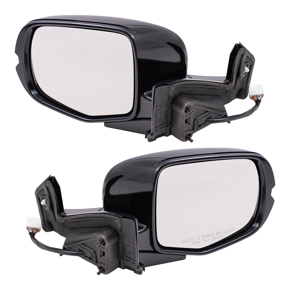 2019-2022 Honda Pilot Elite/Black Edition Power Mirror Assembly Paint To Match Black Power Folding With Heat-Signal-Memory Without Auto Dimming-RH Side View Camera Set LH+RH 2019-2023 Honda Passport Elite