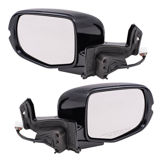 2019-2022 Honda Pilot Elite/Black Edition Power Mirror Assembly Paint To Match Black Power Folding With Heat-Signal-Memory Without Auto Dimming-RH Side View Camera Set LH+RH 2019-2023 Honda Passport Elite