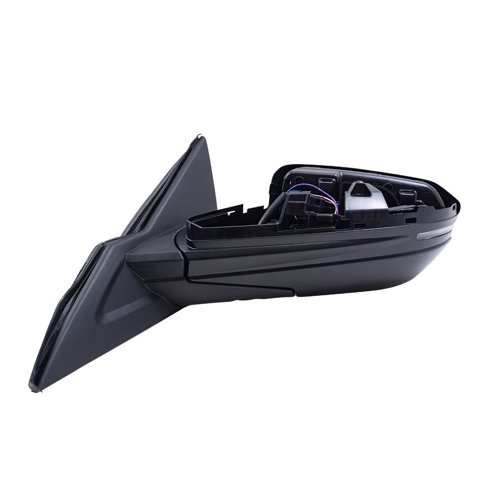 Brock Replacement Driver Side Power Mirror Paint-to-Match Black with Heat and Signal Compatible with 2017-2021 Honda Civic Hatchback Sport Touring