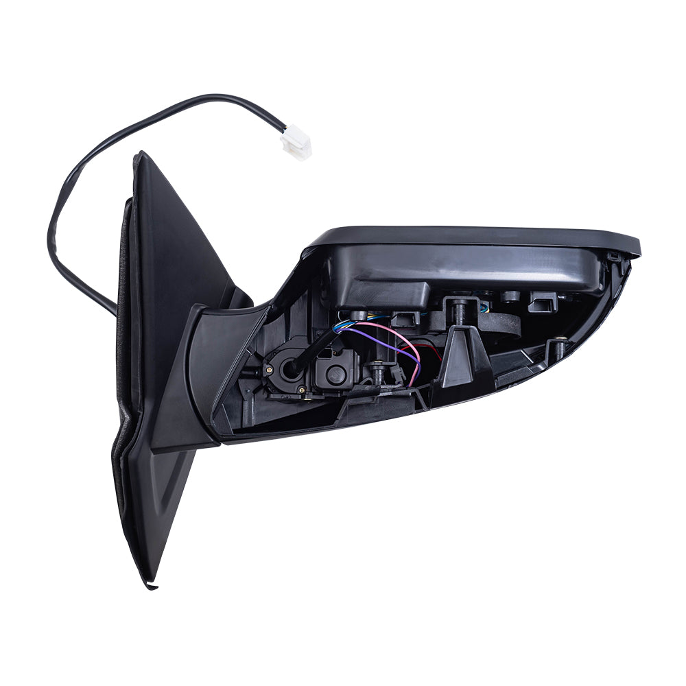 Brock Replacement Driver Side Power Mirror Paint-to-Match Black with Heat and Signal Compatible with 2017-2021 Honda Civic Hatchback Sport Touring