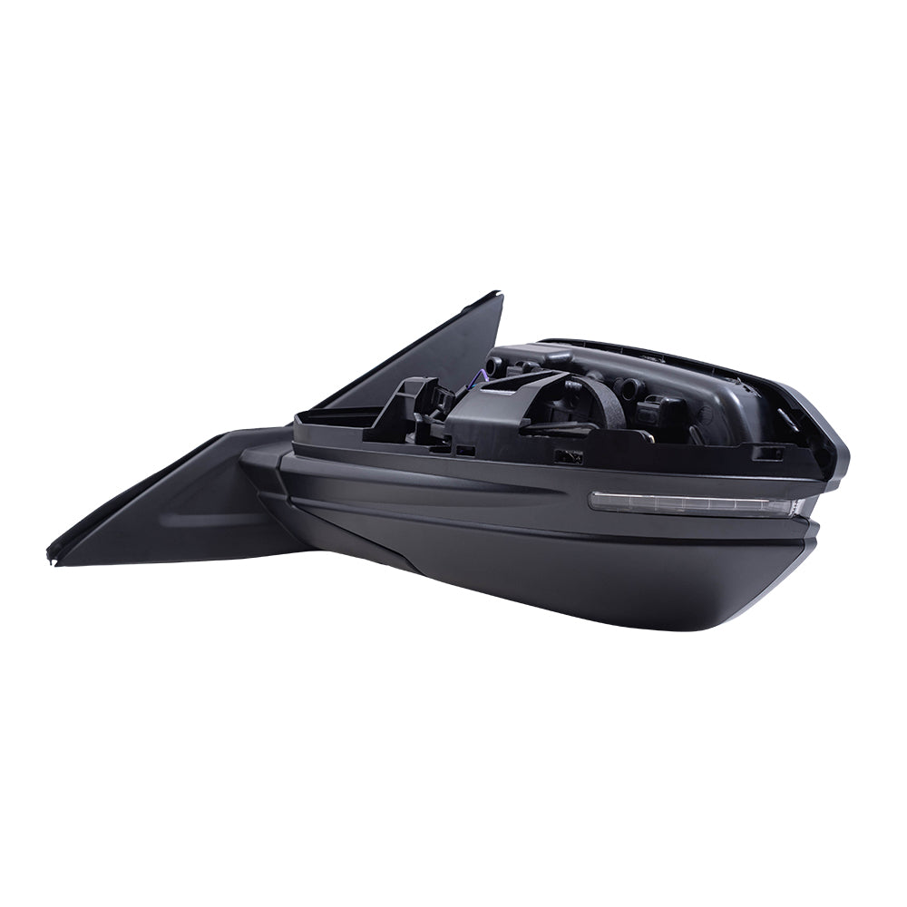 Brock Replacement Driver Side Power Mirror Paint-to-Match Black with Heat and Signal Compatible with 2017-2021 Honda Civic Hatchback Sport Touring