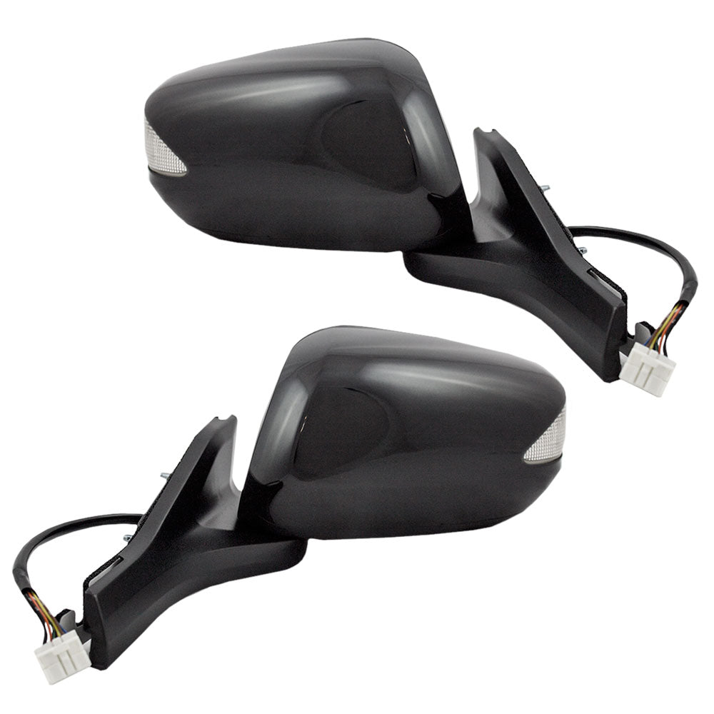 Brock Replacement Driver and Passenger Power Side View Mirror Heated Signal Compatible with 2010-2014 Insight 76250-TM8-316ZD 76200-TM8-316ZD