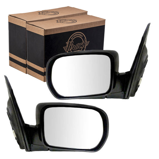 Fits Honda Pilot 03-08 Set of Side View Power Ready-to-Paint Mirrors Heated