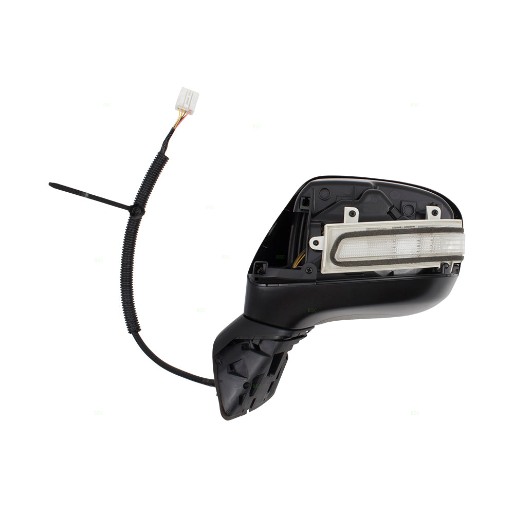 Brock Replacement Drivers Power Side View Mirror w/ Signal Left Compatible with 12-13 Civic Hybrid 76258TR2305 76258TT1305
