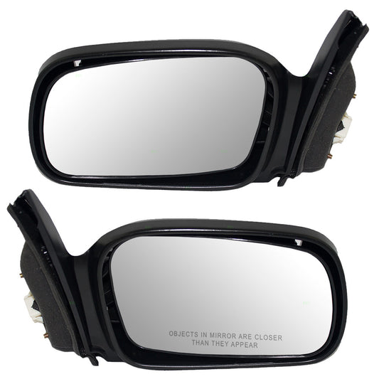 Brock Replacement Pair Set Power Side View Mirrors Heated Compatible with Civic Coupe 76250-SVA-C21ZD 76200-SVA-C21ZD