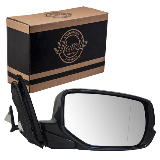 Brock Replacement with Passengers Power Side View Mirror Heated and Signal Compatible with 2013-2016 Accord Coupe 76200-T3L-A51ZE