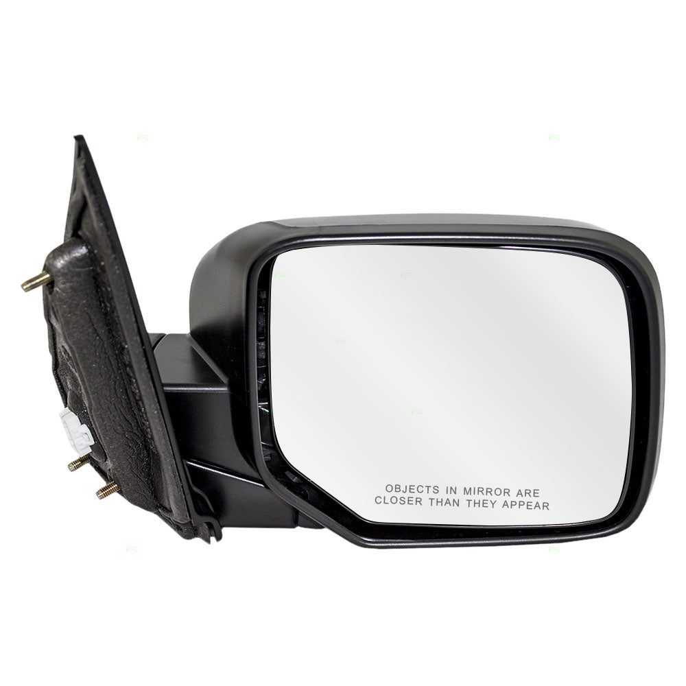 Brock Replacement Passengers Power Side View Mirror Heated Compatible with Pilot SUV 76208-SZA-A11ZA