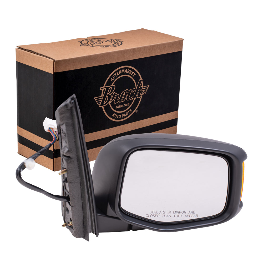 Brock Replacement Passengers Power Side View Mirror Heated Memory Signal Compatible with Odyssey Van 76200-TK8-A31ZA