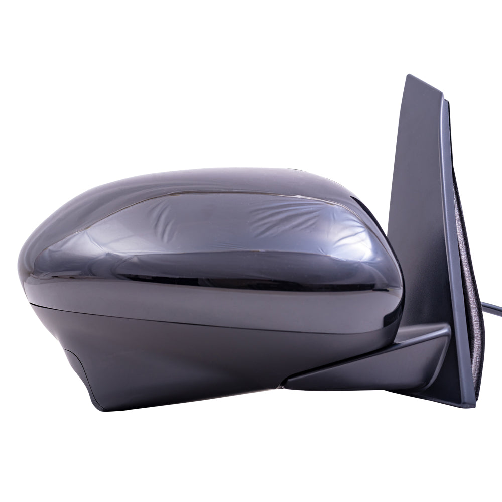 Brock Aftermarket Replacement Passenger Right Power Mirror With Heat-Camera Without Signal-Memory Paint To Match Black Compatible With 2014-2017 Honda Odyssey EX/EX-L