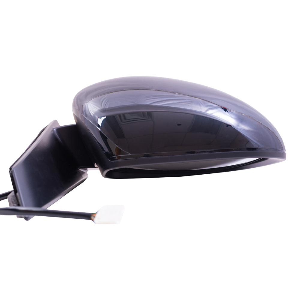Brock Aftermarket Replacement Passenger Right Power Mirror With Heat-Camera Without Signal-Memory Paint To Match Black Compatible With 2014-2017 Honda Odyssey EX/EX-L