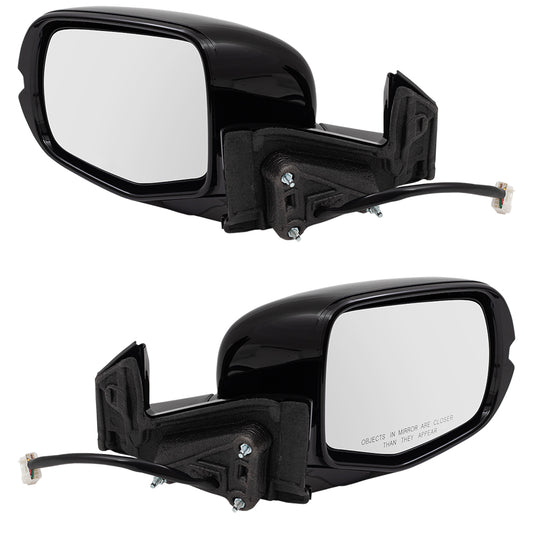 Brock Replacement Pair Power Side View Mirrors Heated Signal Memory Manual Folding Set Compatible with 2016 Pilot 76250TG7A22ZD 76200TG7A21ZD