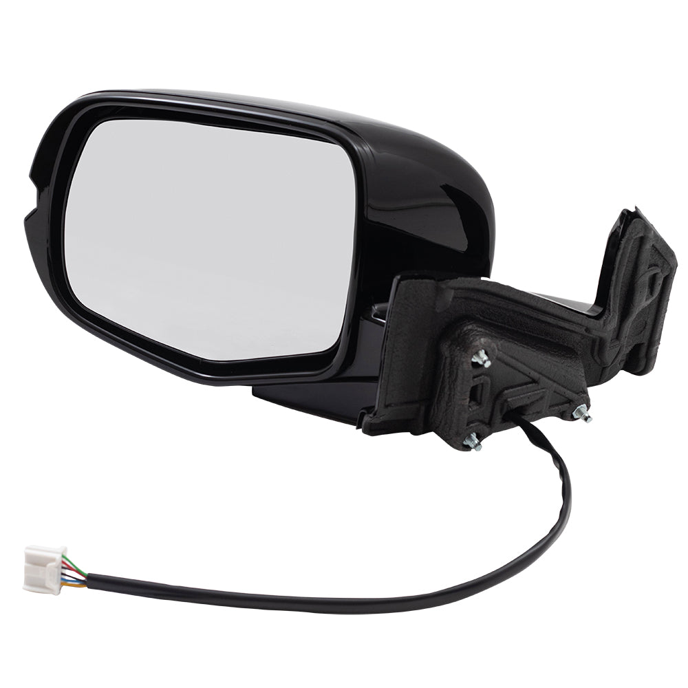 2017-2020 Honda Ridgeline Black Edition/RTL-E Power Door Mirror Assembly Paint To Match Black Manual Folding With Heat-Memory Without Signal-Auto Dimming LH