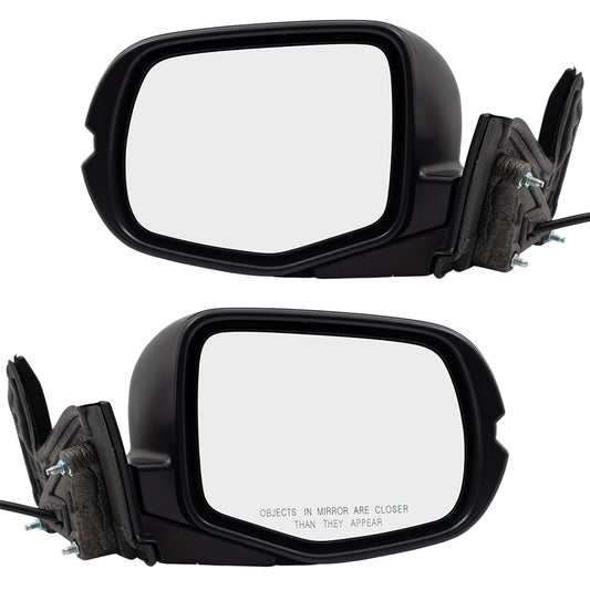 2017-2023 Honda Ridgeline LX/RTL-T AWD Power Door Mirror Assembly Paint To Match Black Manual Folding With Heat Without Signal-Memory-Auto Dimming-RH Side View Camera Set LH+RH 2017-2020 Honda Ridgeline RTL AWD