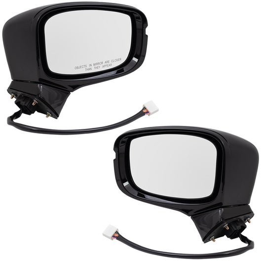 2018-2020 Honda Odyssey Power Door Mirror Assembly Paint To Match Black Power Folding With Heat-Signal-Memory Without Auto Dimming-Side View Camera Set LH+RH
