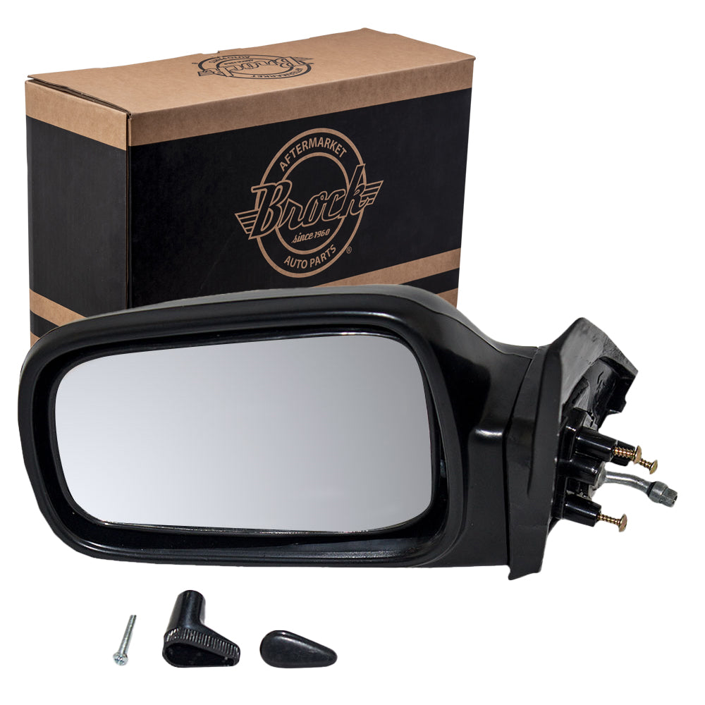 Fits Honda Civic Hatchback 88-91 Drivers Side View Manual Remote Mirror Assembly