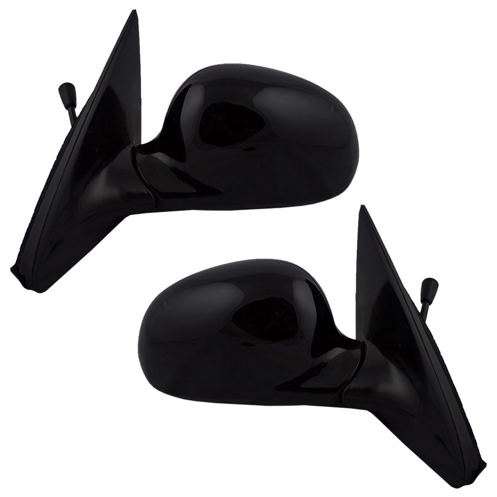 Brock Replacement Driver and Passenger Manual Remote Side View Mirrors Ready-to-Paint Compatible with 1992-1995 Civic Coupe Hatchback 76250-SR3-A05 76200SR3A04