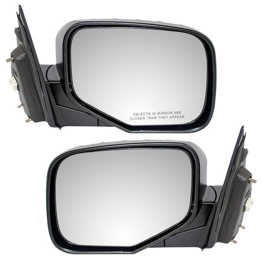 Brock Replacement Driver and Passenger Power Side View Mirrors Textured Compatible with 2006-2014 Ridgeline Pickup Truck 76250-SJC-A01ZF 76200-SJC-A01ZF