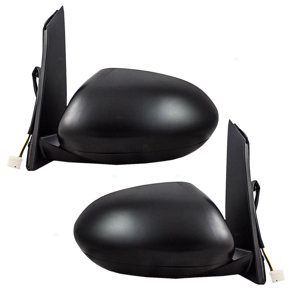 Brock Replacement Pair Set Power Side View Mirrors Textured Compatible with 2014-2016 Odyssey Van 76250-TK8-A41 76200-TK8-A41