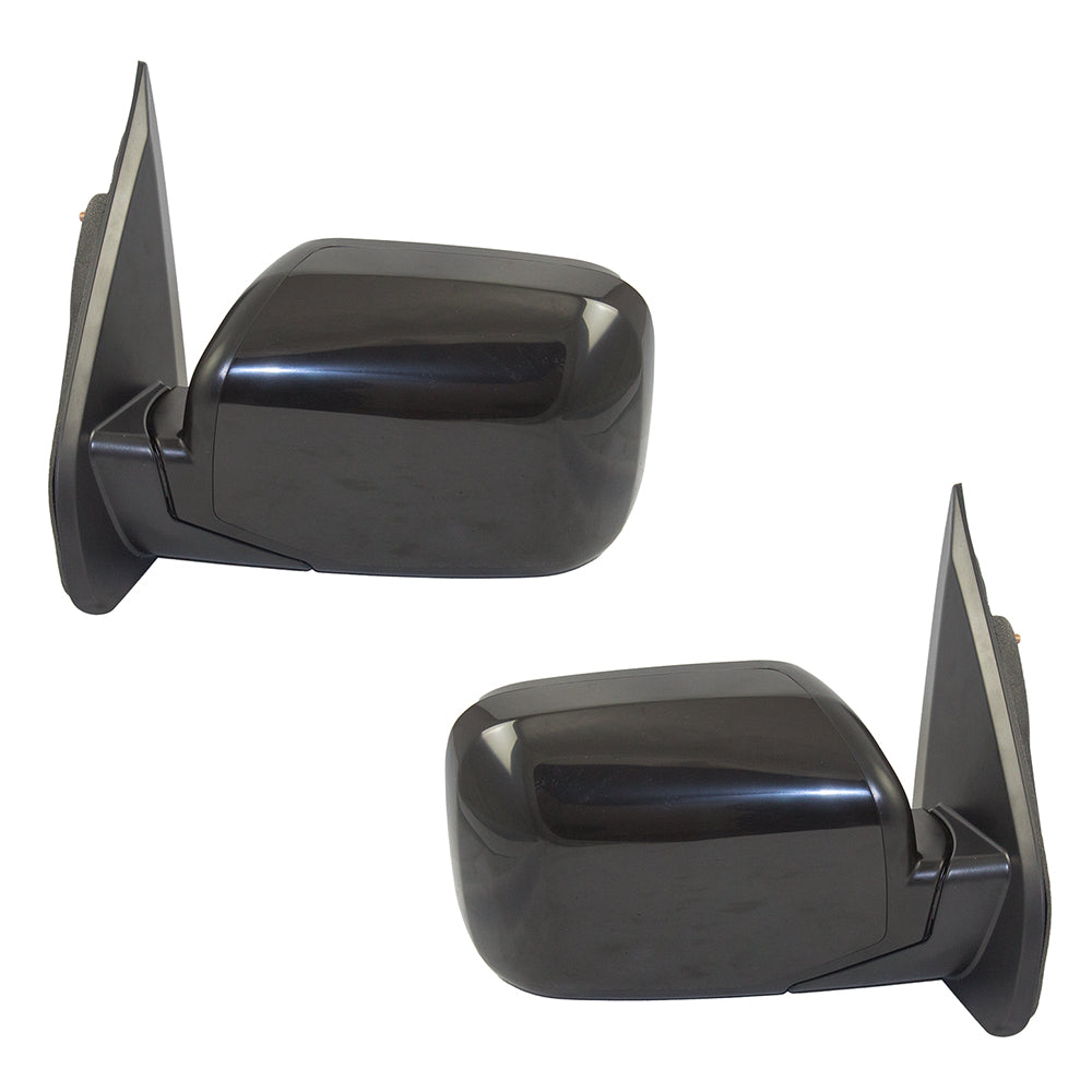 Brock Replacement Pair Set Power Side View Mirrors Compatible with Pilot 76258-SZA-A01ZA 76208SZAA01ZA
