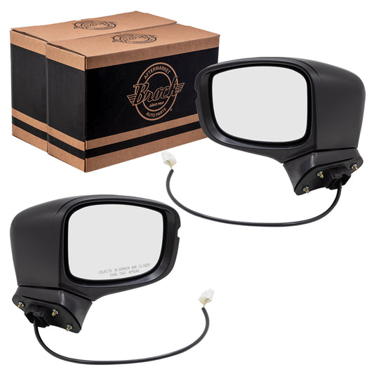 2018-2022 Honda Odyssey Power Door Mirror Assembly Textured Black Manual Folding Without Heat-Signal-Memory-Auto Dimming-RH Side View Camera Set LH+RH