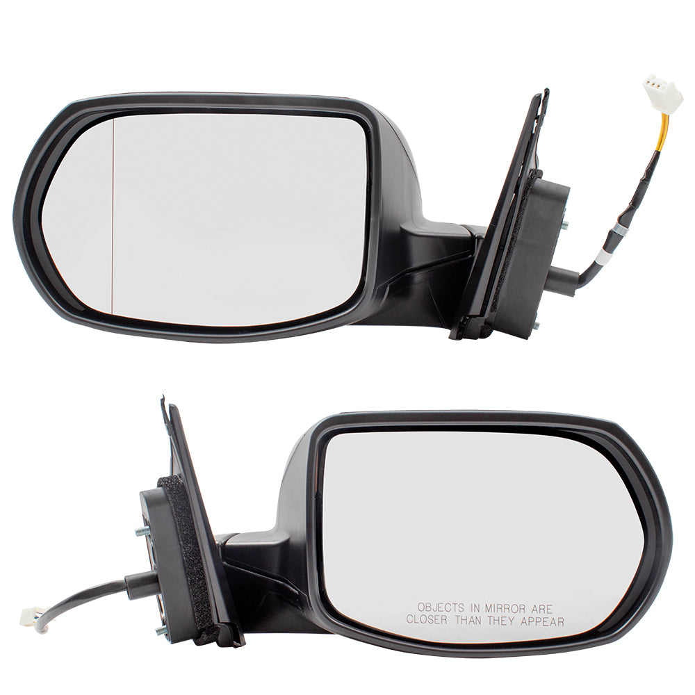 Brock Replacement Driver Left Passenger Right Power Door Mirror Set With LH Aspherical Glass Without Heat-Signal Compatible With Honda 2016-2022 HR-V LX