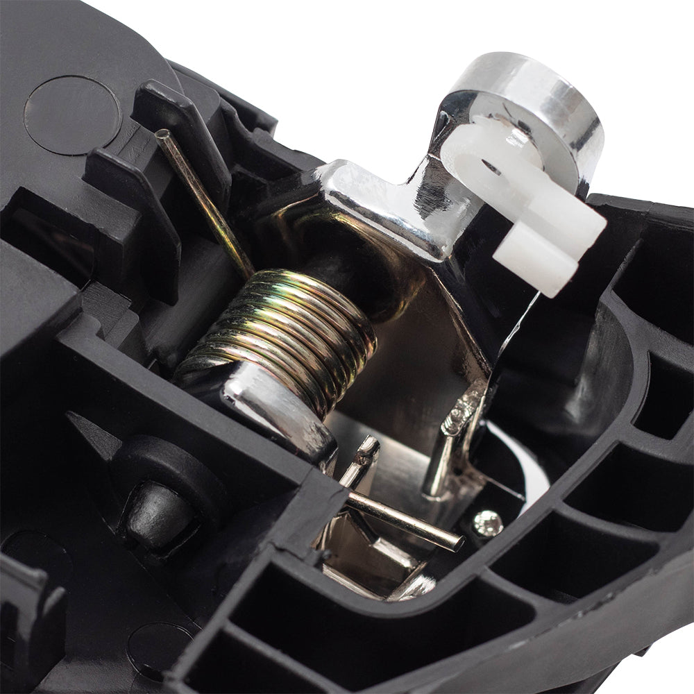 Brock Replacement Pair Set Front Inside Interior Door Handles Chrome Lever w/ Black Housing Compatible with Accord 72160-SDA-A02ZC 72120SDAA02ZC