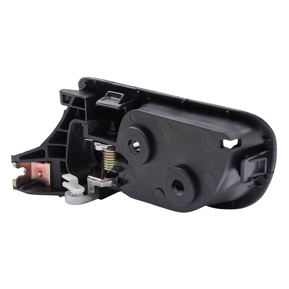 Brock Replacement Pair Set Front Inside Interior Door Handles Chrome Lever w/ Black Housing Compatible with Accord 72160-SDA-A02ZC 72120SDAA02ZC