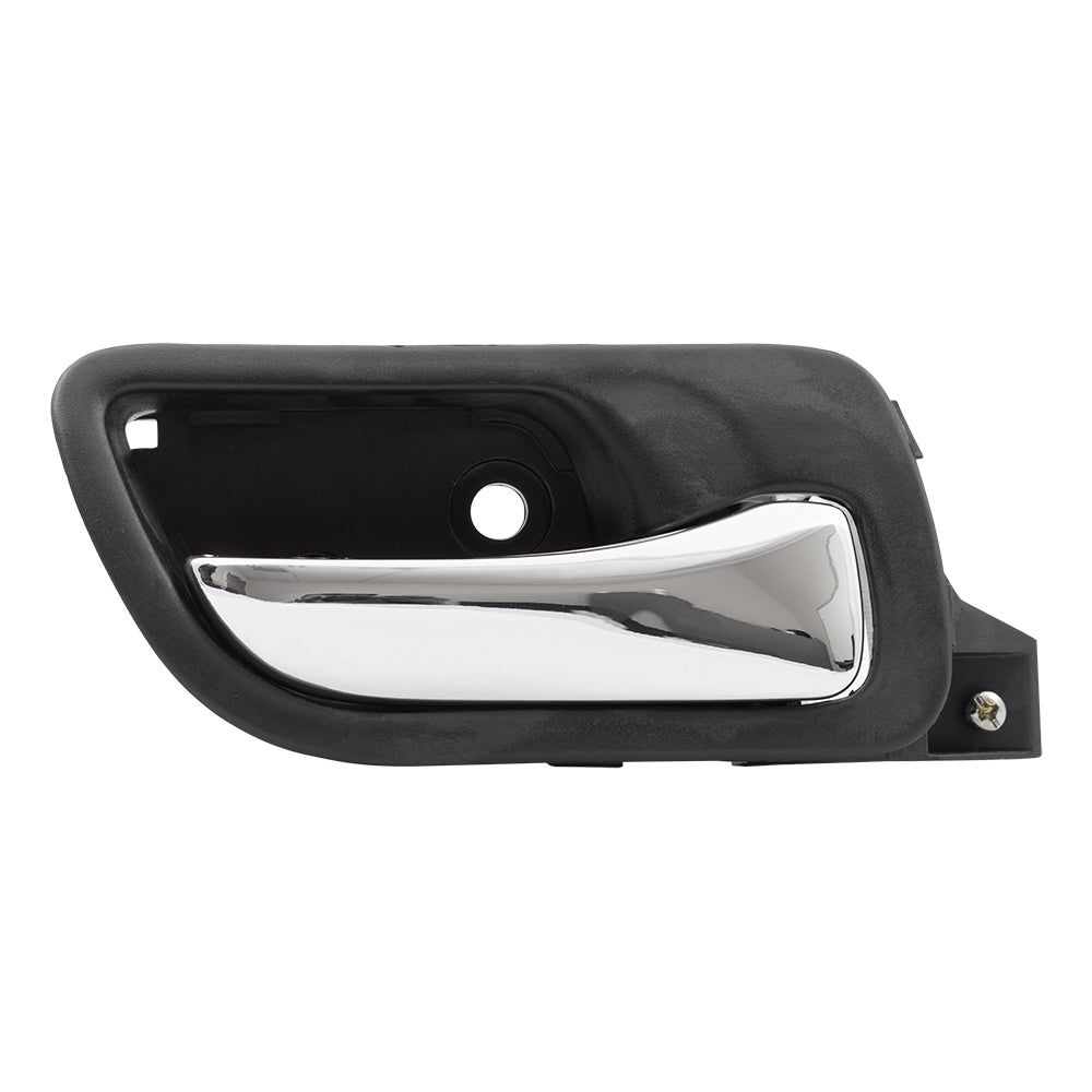 Brock Replacement Passengers Front Inside Interior Door Handle Chrome Lever w/ Black Housing Compatible with Accord 72120SDAA02ZC