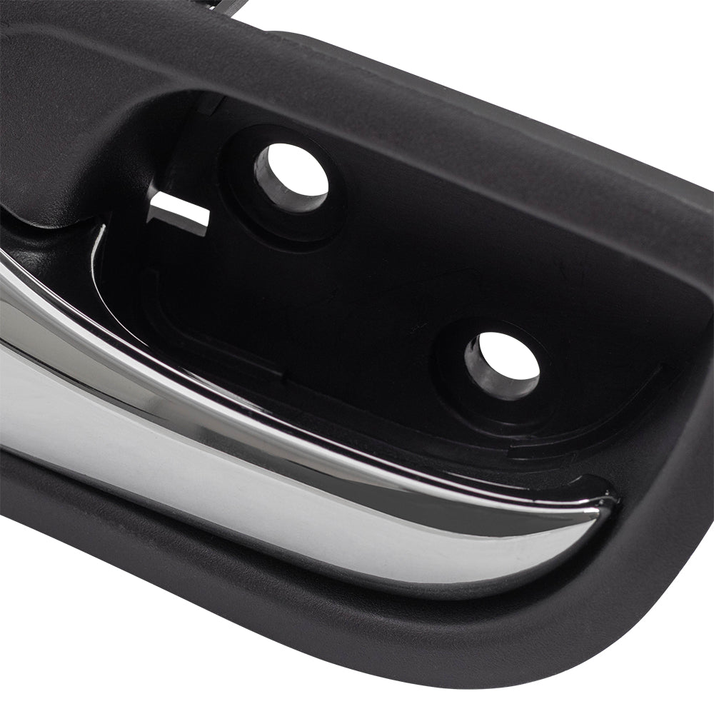 Brock Replacement Drivers Rear Inside Interior Door Handle Chrome Lever w/ Black Housing Compatible with Accord 72660-SDA-A02ZA