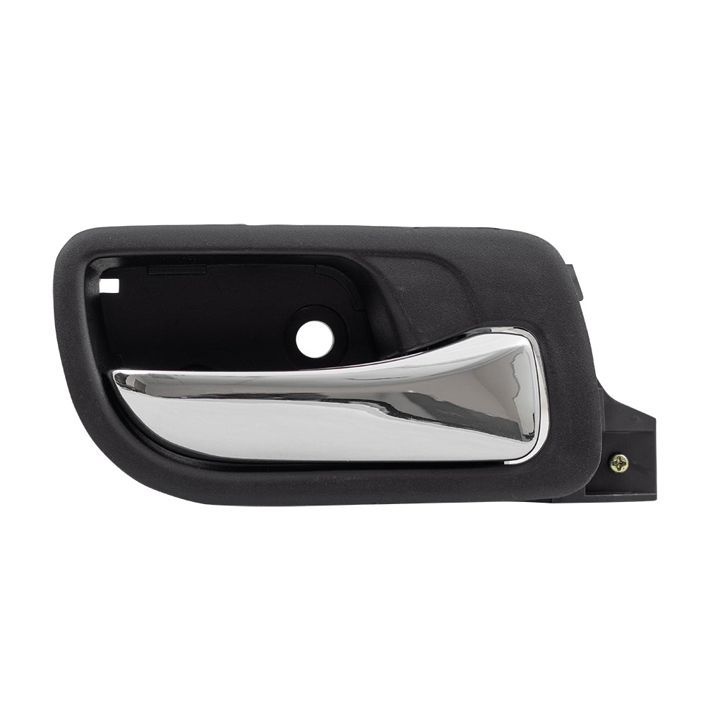 Brock Replacement Passengers Rear Inside Interior Door Handle Chrome Lever w/ Black Housing Compatible with Accord 72620-SDA-A02ZA