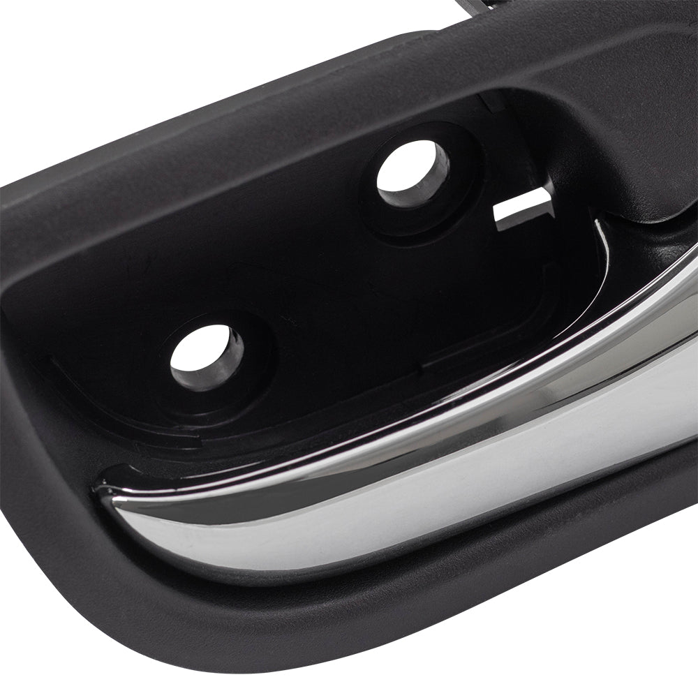 Brock Replacement Passengers Rear Inside Interior Door Handle Chrome Lever w/ Black Housing Compatible with Accord 72620-SDA-A02ZA