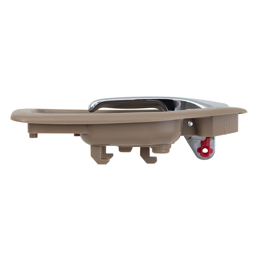 Brock Replacement Drivers Front Inside Interior Door Handle Beige & Chrome Compatible with Accord Sedan Wagon 72165-SV4-003ZE