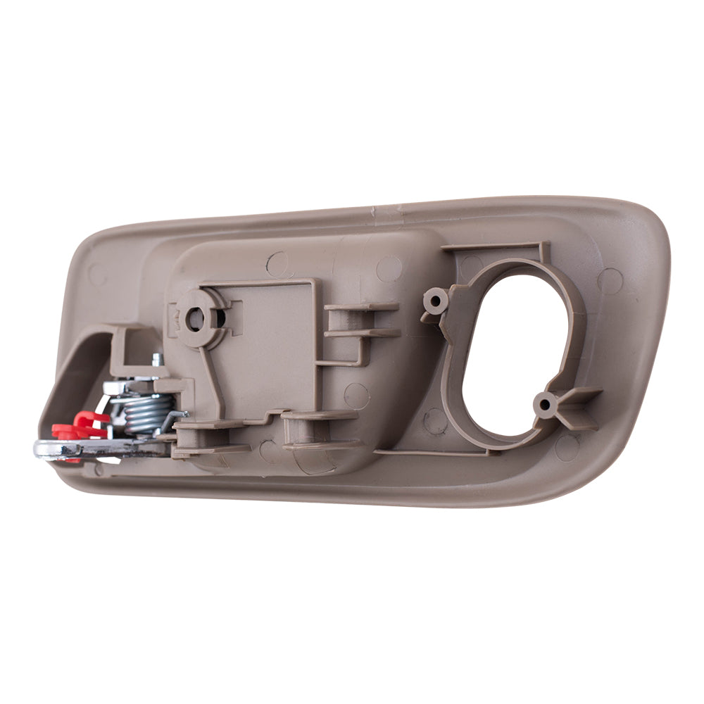 Brock Replacement Pair Set Front Inside Interior Beige Door Handles w/ Holes Compatible with Accord Odyssey HO1352118 HO1353118