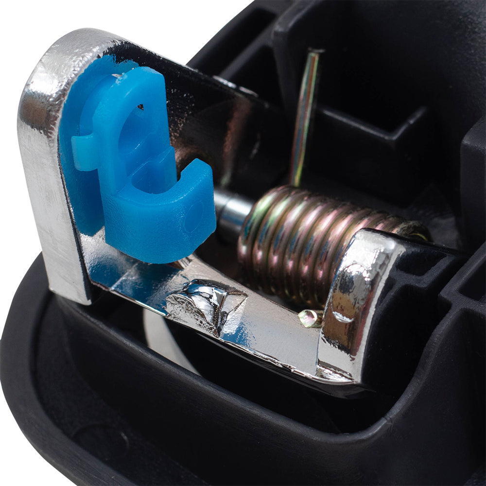 Brock Replacement Pair Set Front Inside Interior Door Handles Gray Bezel w/ Chrome Handles Compatible with 1997-2001 CR-V