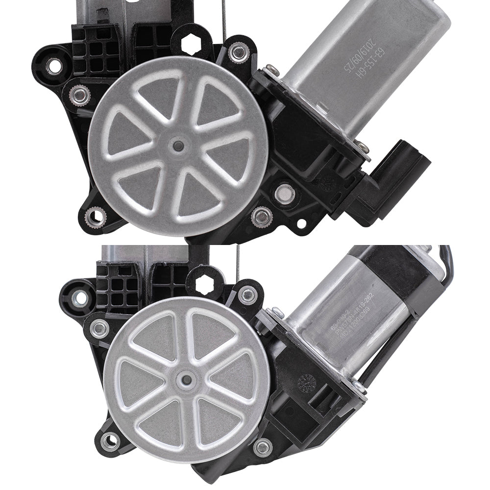 Brock Replacement Driver and Passenger Side Front and Rear Power Window Regulators with Motor-6 Pin Connector 4 Piece Set Compatible with 2017-2020 CR-V & 2020 CR-V Hybrid